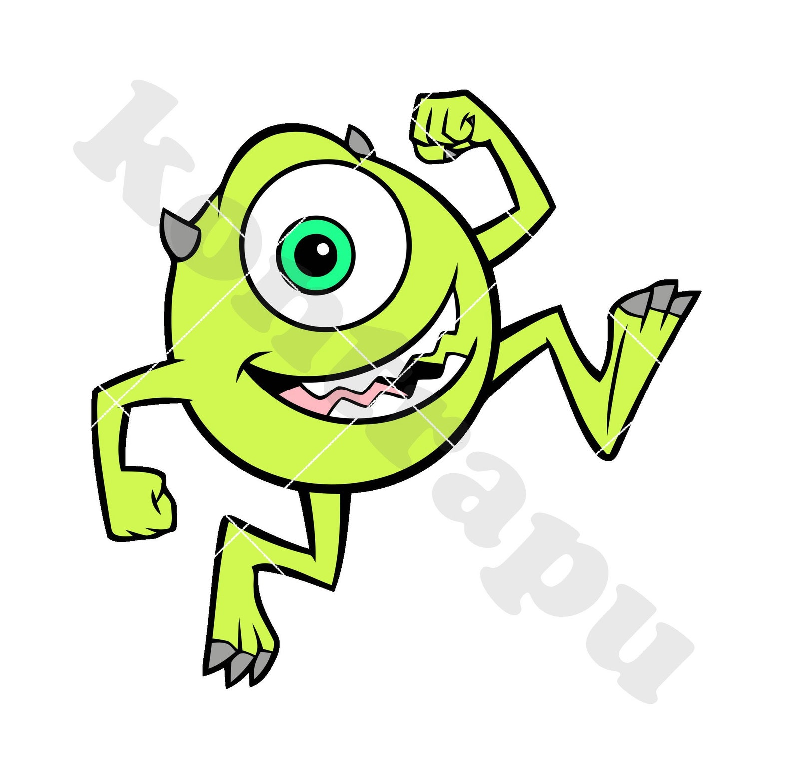 Mike Wazowski Monsters Inc SVG 6 Svg Dxf Cricut Silhouette | Etsy