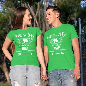 St Patrick Day Shirt My Drunker Half Couple Shirts image 3