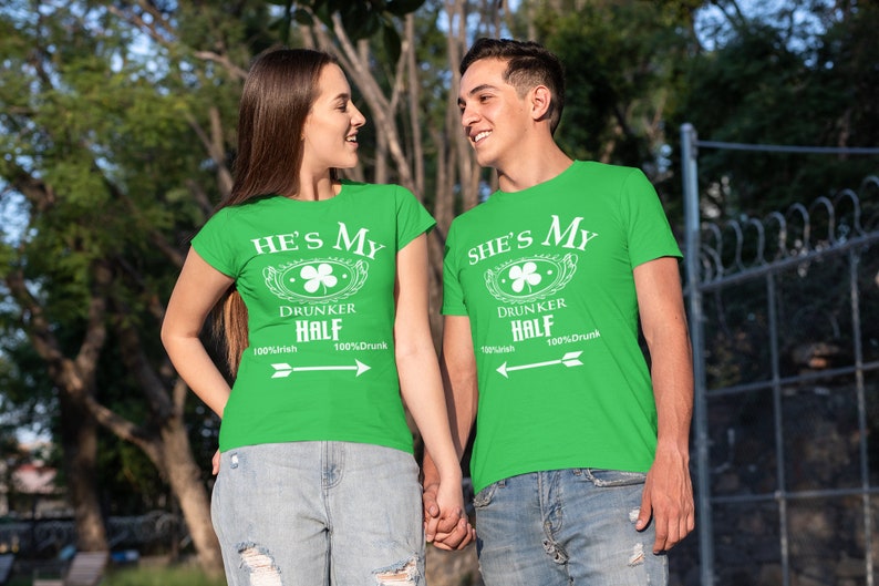 St Patrick Day Shirt My Drunker Half Couple Shirts image 3