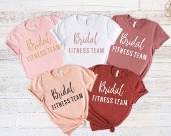 Bachelorette Party Shirts, Bridal Fitness Team, Maid Of Honor, Bridesmaid Shirts, Bridal Party Shirt