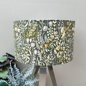 Kelmscott | Moss Green - Gold | Floral Lampshades