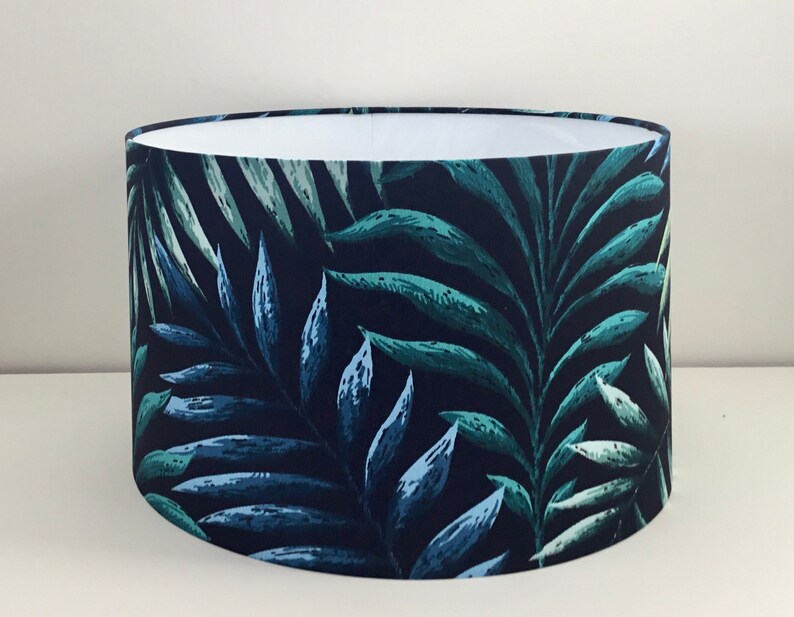 Manila Tropical Leaf Lampshades Drum Light Shade Bedside Etsy