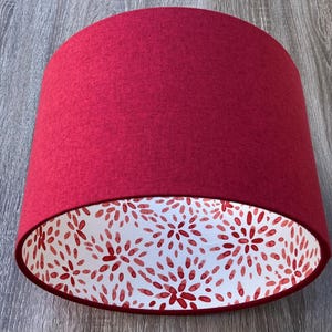 Ruby | Red | Abstract Double Sided | Drum Lamp Shade
