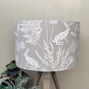 Kielder Hare | Dove Grey | Woodland Wildlife Animal Lampshades