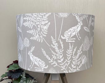 Kielder Hare | Dove Grey | Woodland Wildlife Animal Lampshades