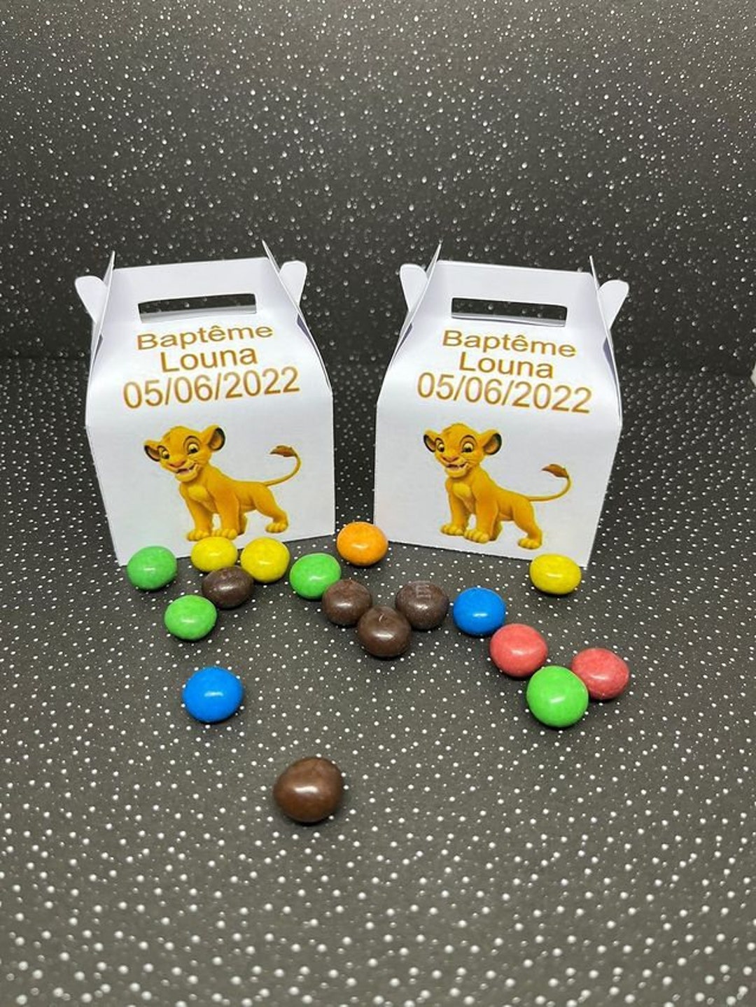 Boîte à dragées ou bonbons Roi Lion personnalisée Etsy France