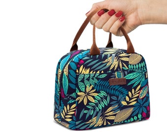 LOKASS Lunch Bag Cooler Bag Women Tote Bag Insulated Lunch Box