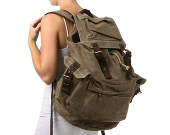 traditional canvas backpack