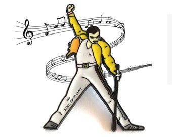 Freddie Mercury - Musician Lapel Pin, Queen Freddie Mercury Brooch Pin