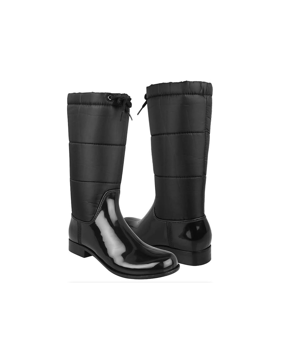 Women Rain Boots Greenbox Official Drawstring Top Sectioned Puffy Fashion Rain Heel Boots Etsy