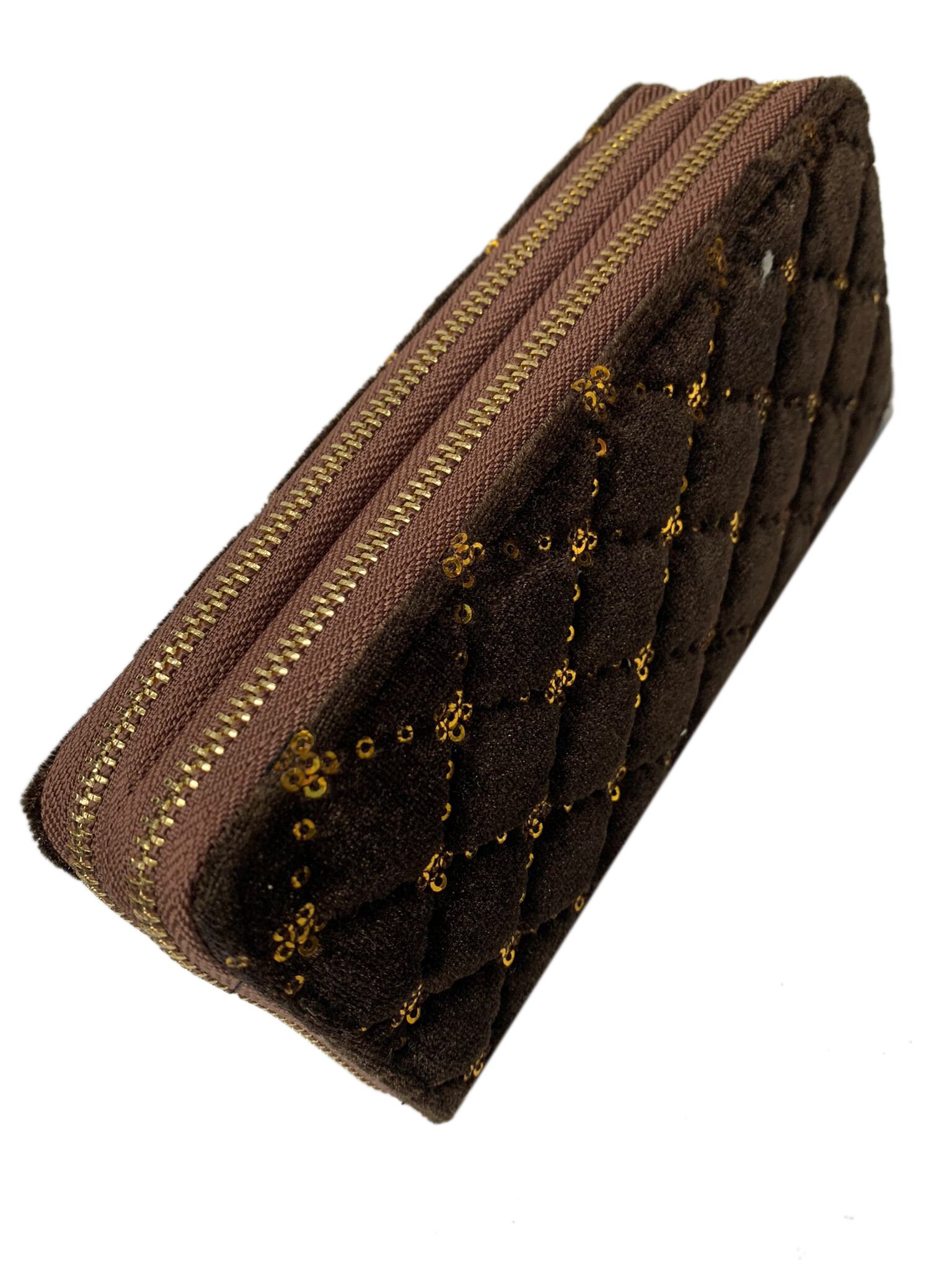 7X4 Double Zipper Zip Around Fabric With Diagonal Pattern 