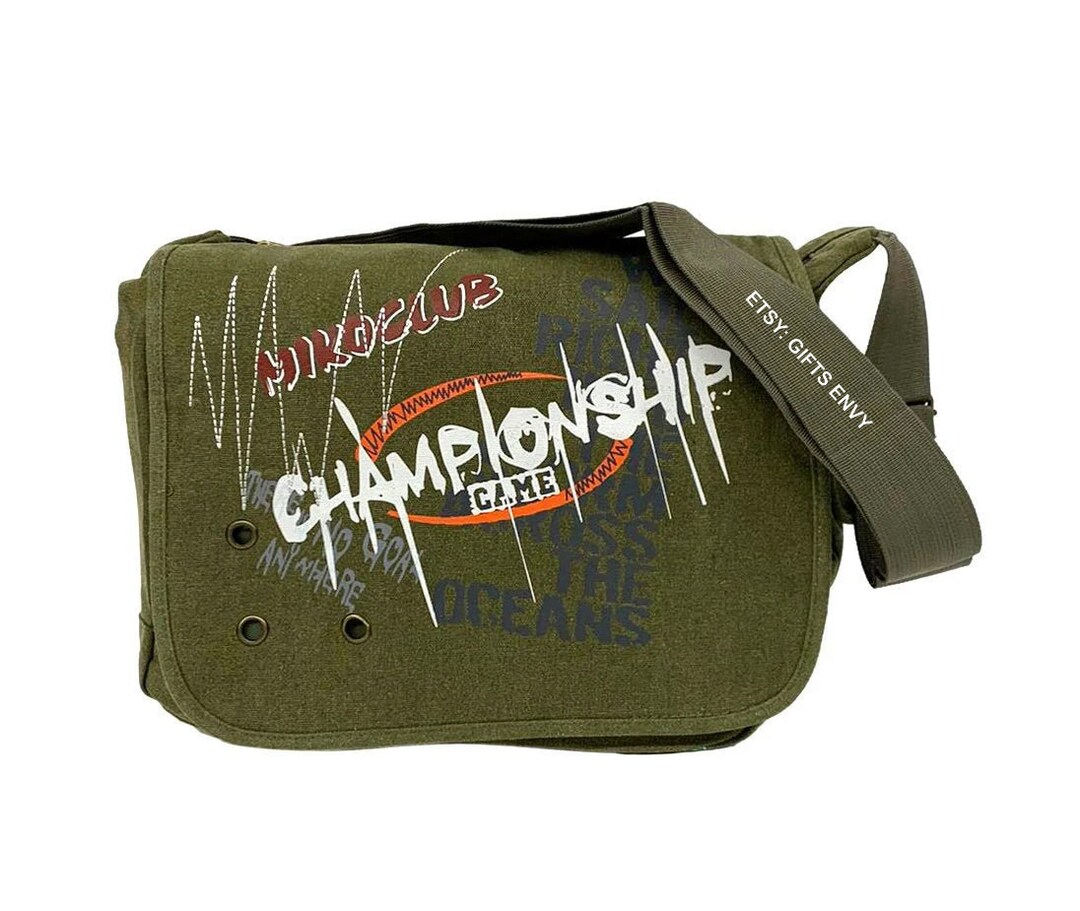 13.5x11.5 Canvas School Messenger Bag Student Laptop Messenger Etsy