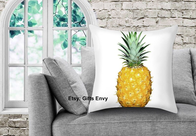 17x17 Pineapple Print Pillow Cover Case No Stuffing Inside