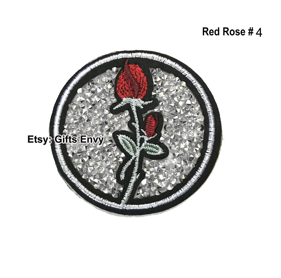 IronOn Rhinestones Embroidered Appliqué Patch RHINESTONE Etsy