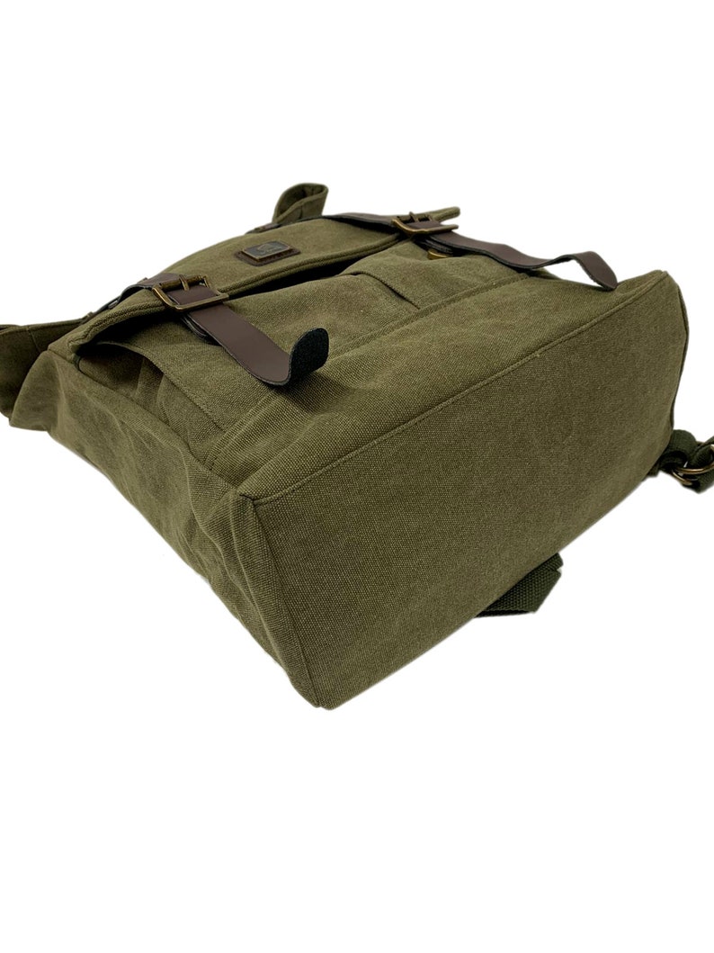 12.5x18 Large Classic Military Canvas Rucksack Roll Top With Etsy