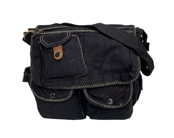 small black messenger bag