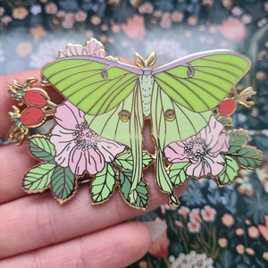 Lunar Moth Hard Enamel Pin