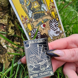 The Chariot - Cancer Tarot Hard Enamel Pin