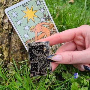 L'étoile - Broche en émail dur Verseau Tarot