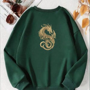 Chinese Dragon Embroidery Design, Gold Dragon Machine Embroidery File, Japanese Style Dragon, Fantasy Dragon Embroidery, Tattoo Dragon image 12