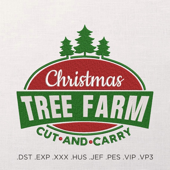 Christmas Tree Farm Machine Embroidery Design, Holiday Christmas Embroidery File, Hoodie Embroidery Design, Christmas Theme Embroidery PES