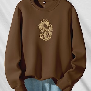 Chinese Dragon Embroidery Design, Gold Dragon Machine Embroidery File, Japanese Style Dragon, Fantasy Dragon Embroidery, Tattoo Dragon image 14