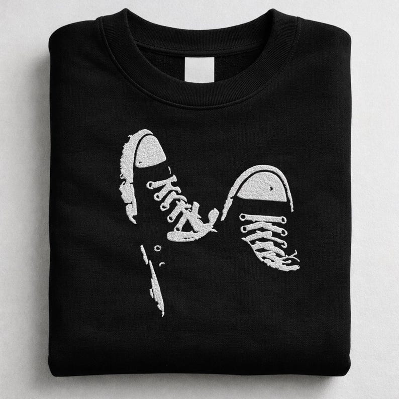 Sneaker Embroidery Design, Converse Style Shoes Embroidery File, Urban Streetwear Machine Embroidery, Sneakerhead Embroidery Design image 6