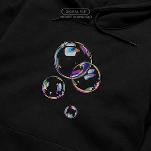 Wzór haftu maszynowego baniek mydlanych, zestaw pojedynczych baniek, plik do haftu baniek o minimalistycznym konturze, PES DST JEF