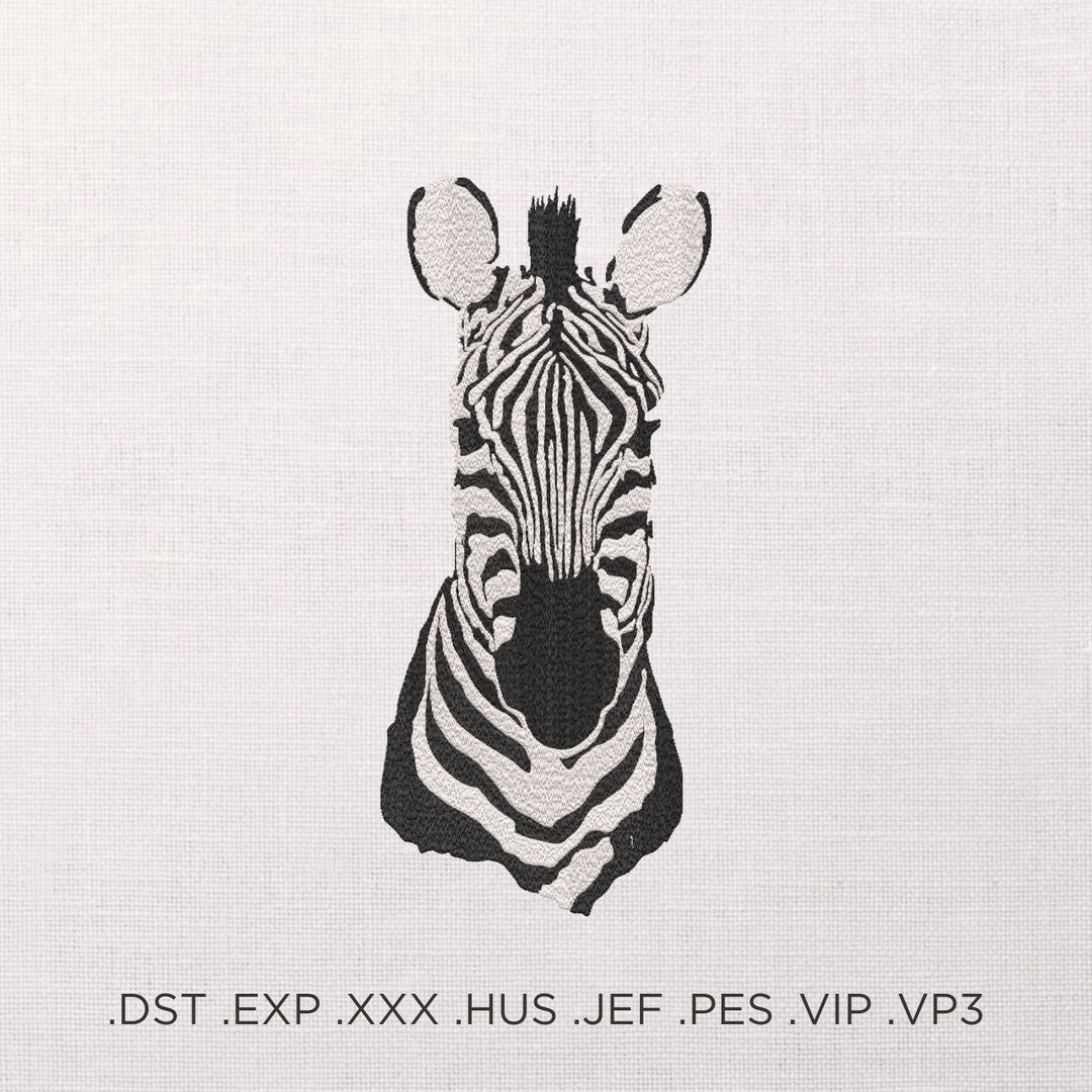 Zebra Machine Embroidery Design, Stylish Zebra Embroidery Pattern ...