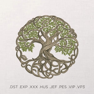 Tree of life machine embroidery design - Tree of life embroidery files - 10 sizes - Instant download