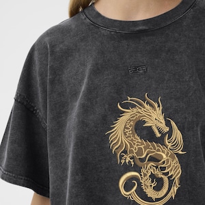 Chinese Dragon Embroidery Design, Gold Dragon Machine Embroidery File, Japanese Style Dragon, Fantasy Dragon Embroidery, Tattoo Dragon image 19