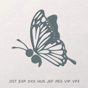 Cute Butterfly Machine Embroidery Design, Butterfly In Flight Embroidery Pattern, Simple Embroidery Design, Kids Embroidery Design, PEF File
