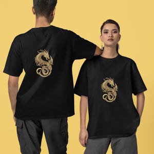 Chinese Dragon Embroidery Design, Gold Dragon Machine Embroidery File, Japanese Style Dragon, Fantasy Dragon Embroidery, Tattoo Dragon image 17