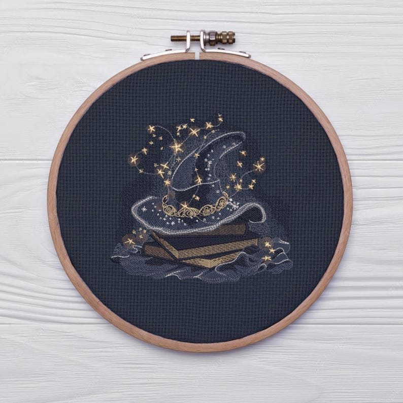 Exclusive Magic Hat Machine Embroidery Pattern, Sorcerer's Magic Hat