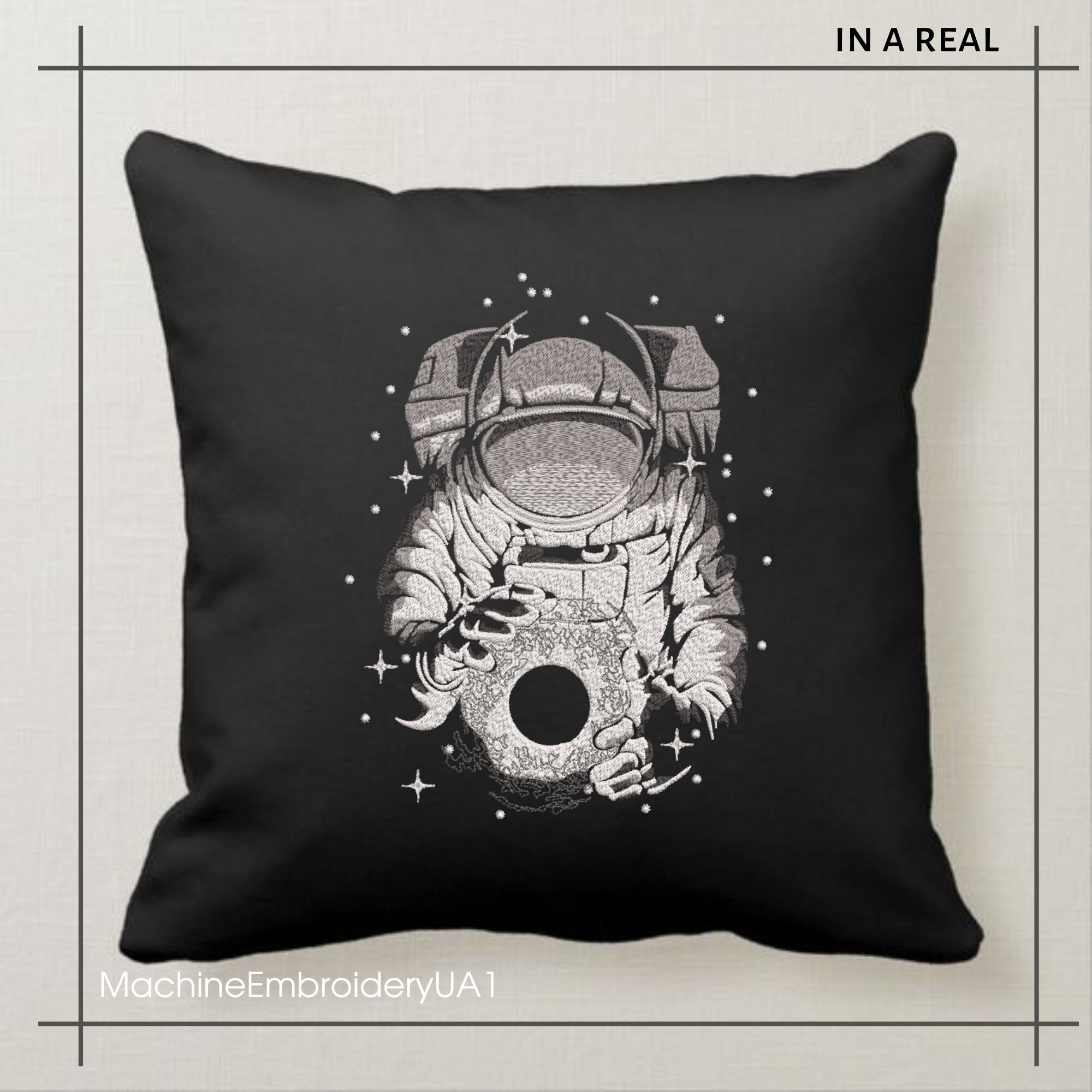 NASA Emblem Astronaut Machine Embroidery Design - Space NASA Moon ...