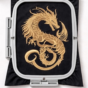 Chinese Dragon Embroidery Design, Gold Dragon Machine Embroidery File, Japanese Style Dragon, Fantasy Dragon Embroidery, Tattoo Dragon image 20