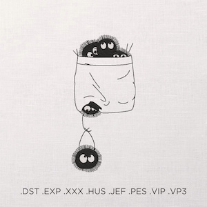 Hedgehogs In Your Pocket Machine Embroidery Design, Funny Embroidery Pattern, Simple Embroidery File, Hedgehogs Kids Embroidery, PES DST XXX