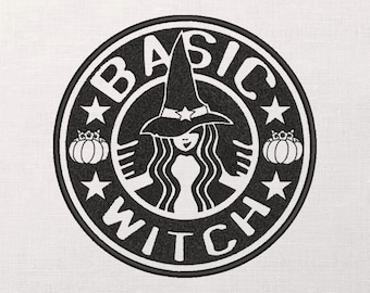 BASIC WITCH Halloween Mashine Embroidery Design - Halloween Embroidery Files - 7 sizes - Instant download