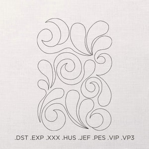 Quilt pattern machine embroidery design - 8&quot;x11&quot; - Instant download