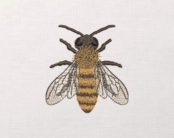 Bee machine embroidery design - bee embroidery files - 7 sizes - Instant download