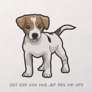 Cute Dog Machine Embroidery Design, Jack Russell Embroidery Pattern, Animals Embroidery, PET Embroidery Pattern, Dog Lovers Embroidery Gift
