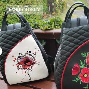 Poppy Embroidery Design File, Watercolor Flower Machine Embroidery Pattern, Floral Embroidery for Clothes, Instant Download, PES DST JEF VP3 image 20
