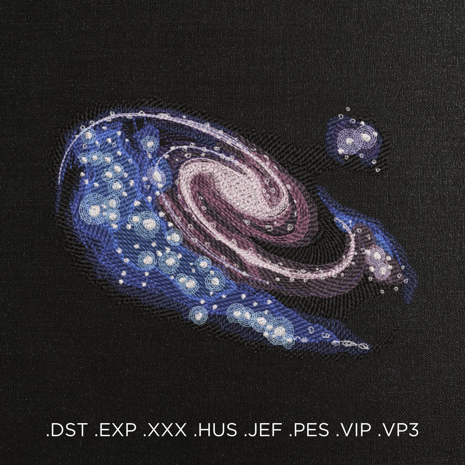 Galaxy Machine Embroidery Design, Space Theme Embroidery Pattern, Natural Embroidery Design, Stars Embroidery For Hoodie, Shiny Embroidery