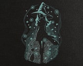 Magical Witch Machine Embroidery Design - Witch Halloween Embroidery Files - 8 Sizes - Instant Download - 443