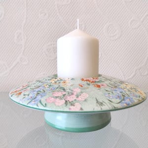 Rare! Shelley Melody Centrepiece. Chintz. Green Line. Pattern 8909. image 9