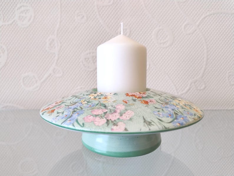 Rare! Shelley Melody Centrepiece. Chintz. Green Line. Pattern 8909. image 9