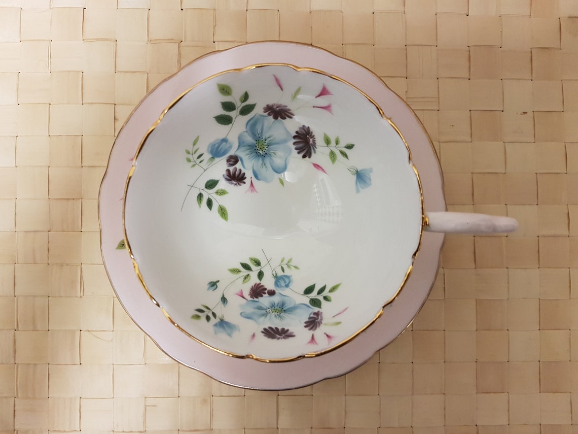 Heathcote Bone China Teacup & Saucer. Pattern 3748. Bridge Etsy UK