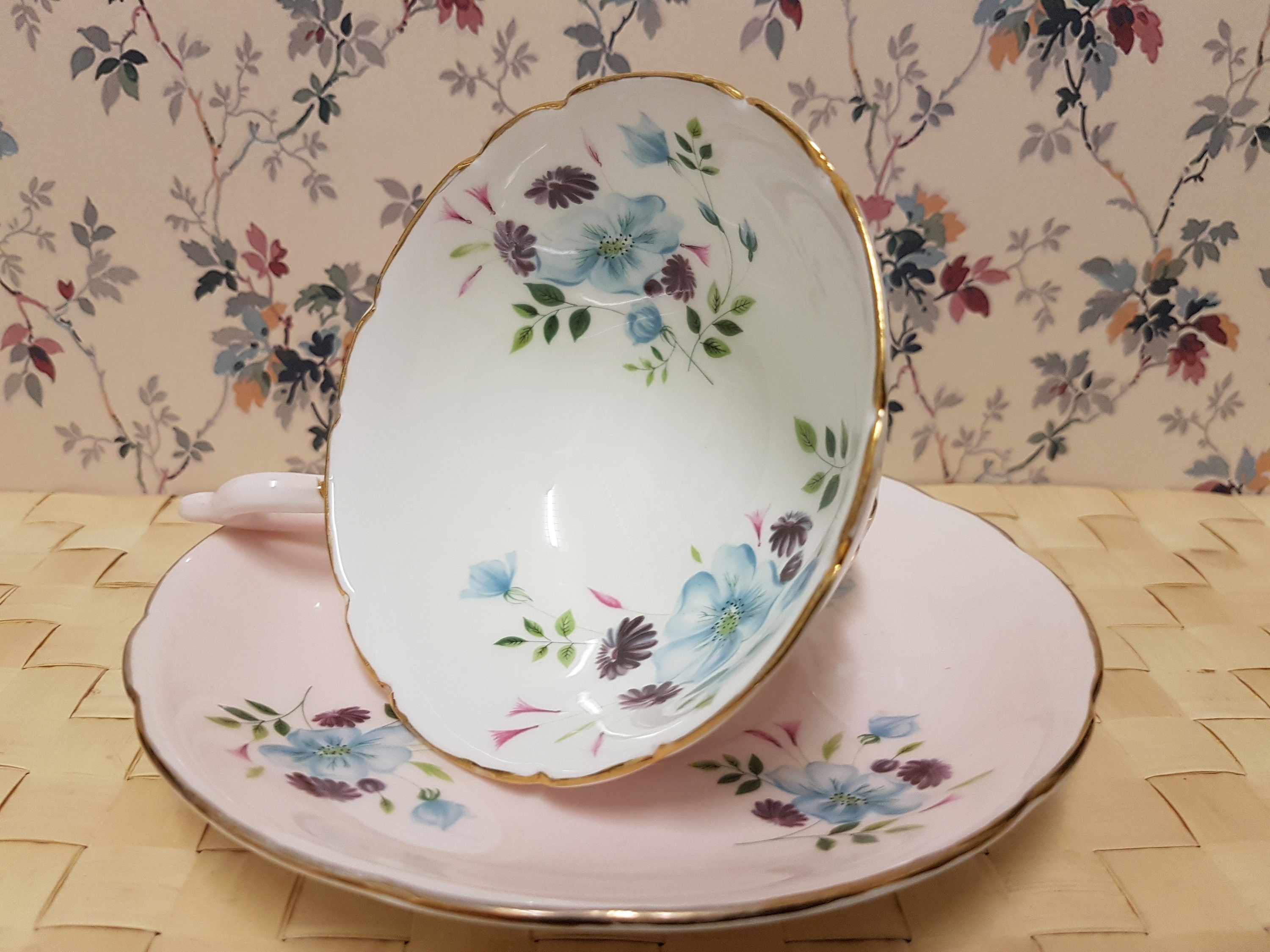 Heathcote Bone China Teacup & Saucer. Pattern 3748. Bridge Etsy UK