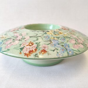 Rare! Shelley Melody Centrepiece. Chintz. Green Line. Pattern 8909. image 4