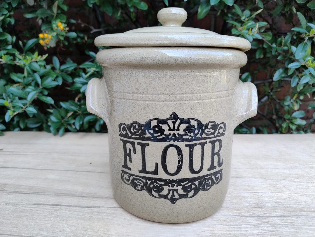 Moira Farmhouse Stoneware Lidded Flour Container. Burton-on-trent ...